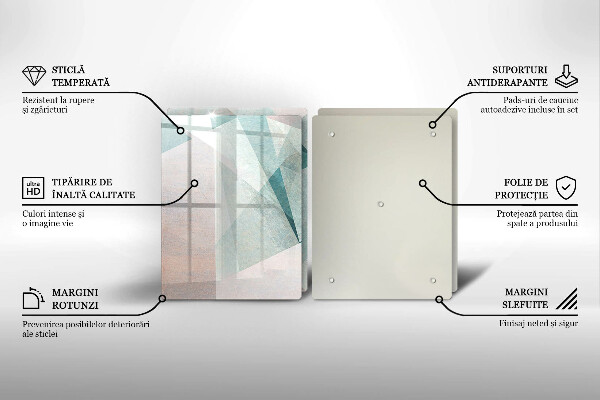 Skleněná deska za sporák Ostrá abstrakce