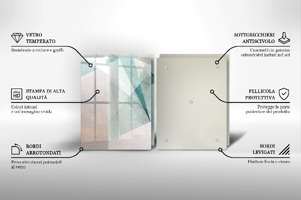 Skleněná deska za sporák Ostrá abstrakce