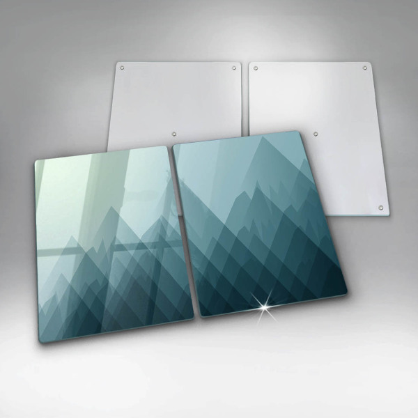 Skleněná deska za sporák Abstraktní hory