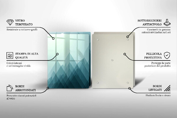 Skleněná deska za sporák Abstraktní hory