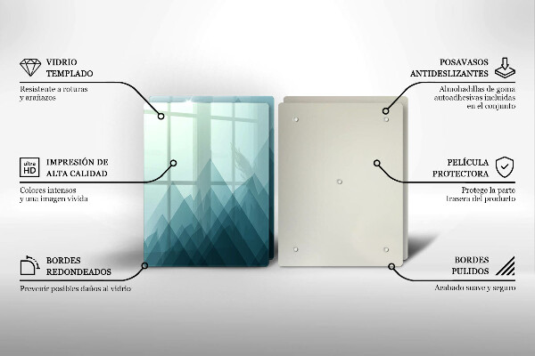 Skleněná deska za sporák Abstraktní hory