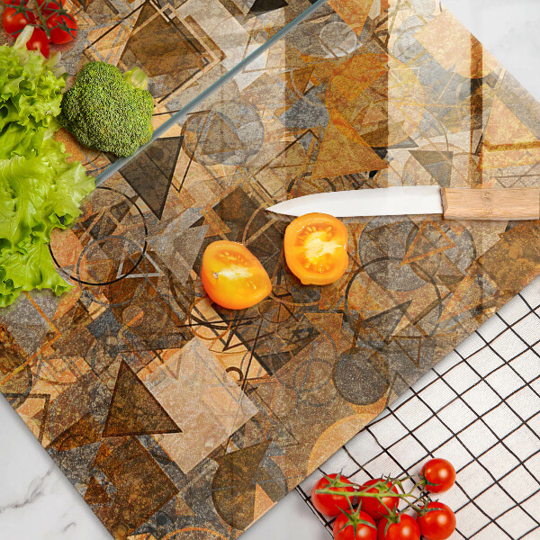 Skleněná deska za sporák Vzor bezešvé geometrických obrazců