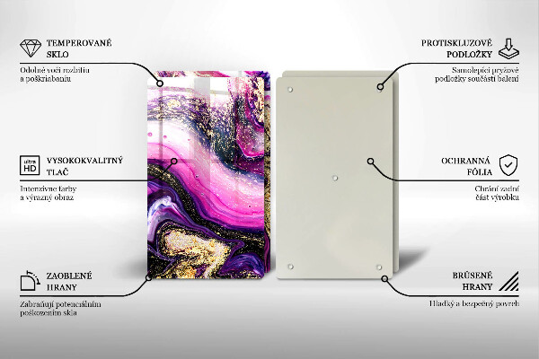 Deska za sporák Abstraktní design zlaté