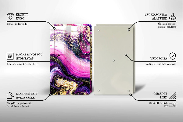 Deska za sporák Abstraktní design zlaté