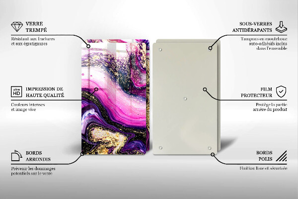 Deska za sporák Abstraktní design zlaté