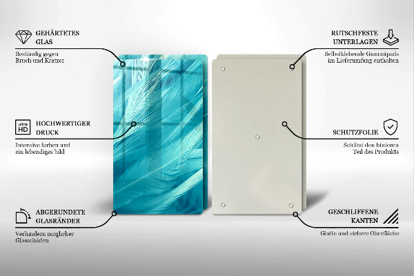 Sklo za varnou desku Jemné peří