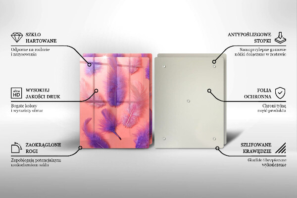 Sklo za varnou desku Nadýchané peří