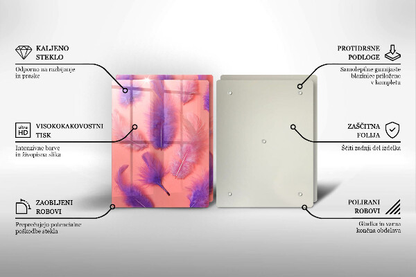 Sklo za varnou desku Nadýchané peří