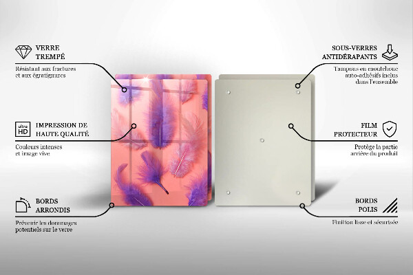 Sklo za varnou desku Nadýchané peří