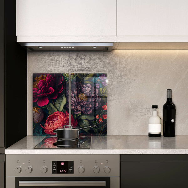 Sklo za varnou desku Krásné květiny