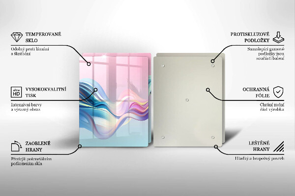 Deska za sporák Pastelové abstrakce