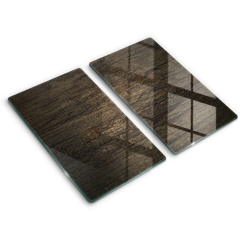 Skleněná deska za sporák Textura dřevěné kůry