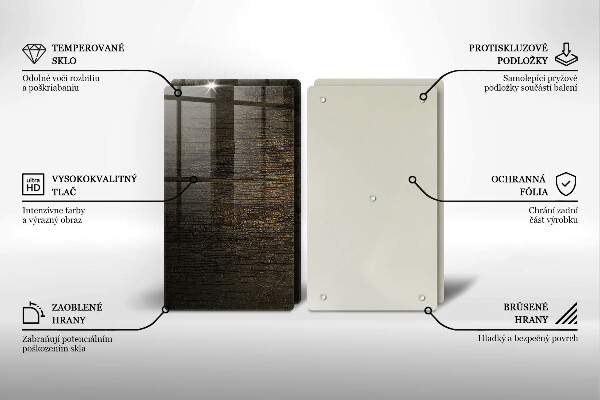 Skleněná deska za sporák Textura dřevěné kůry