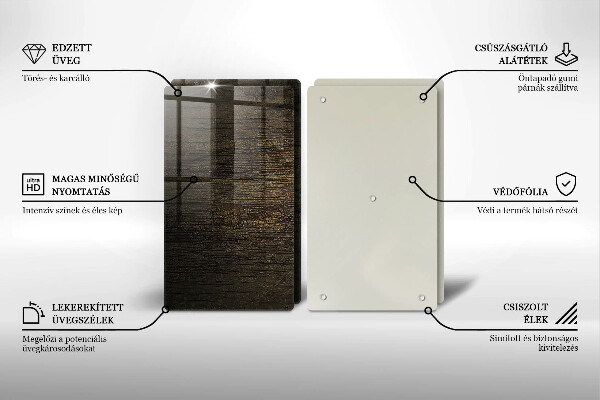 Skleněná deska za sporák Textura dřevěné kůry