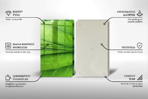 Skleněná deska za sporák Přírodní žilní list