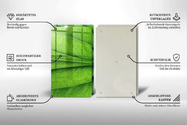 Skleněná deska za sporák Přírodní žilní list