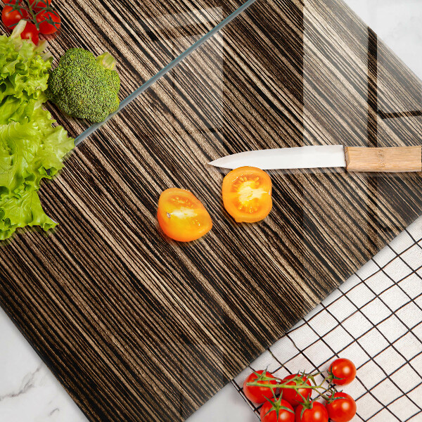 Skleněná deska za sporák Textura dřeva