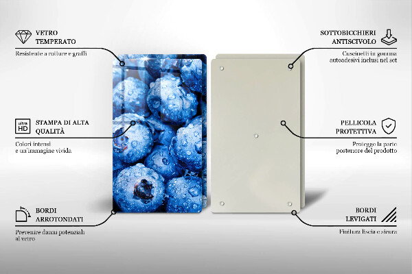 Skleněná deska za sporák Šťavnaté borůvky