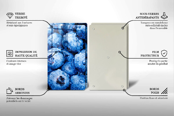 Skleněná deska za sporák Šťavnaté borůvky