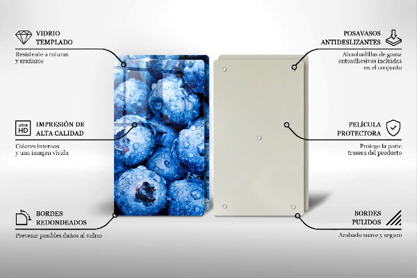 Skleněná deska za sporák Šťavnaté borůvky