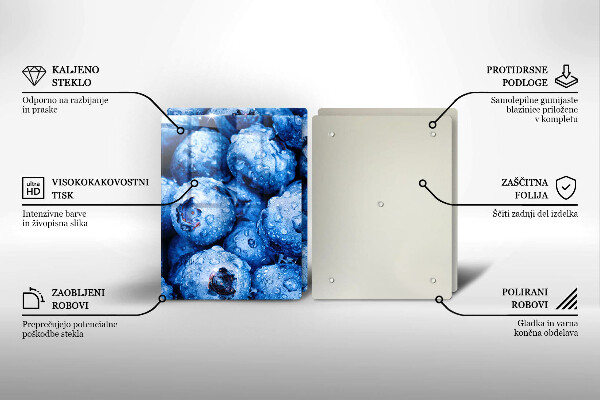 Skleněná deska za sporák Šťavnaté borůvky