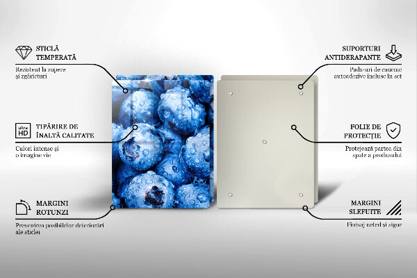 Skleněná deska za sporák Šťavnaté borůvky