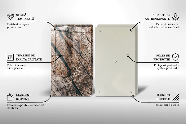 Skleněná deska za sporák Dřevěná konstrukce