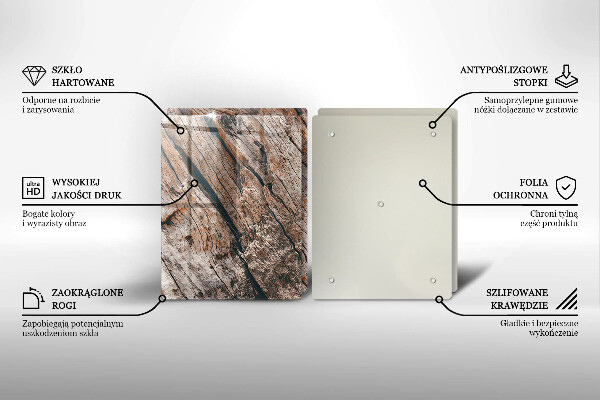 Skleněná deska za sporák Dřevěná konstrukce