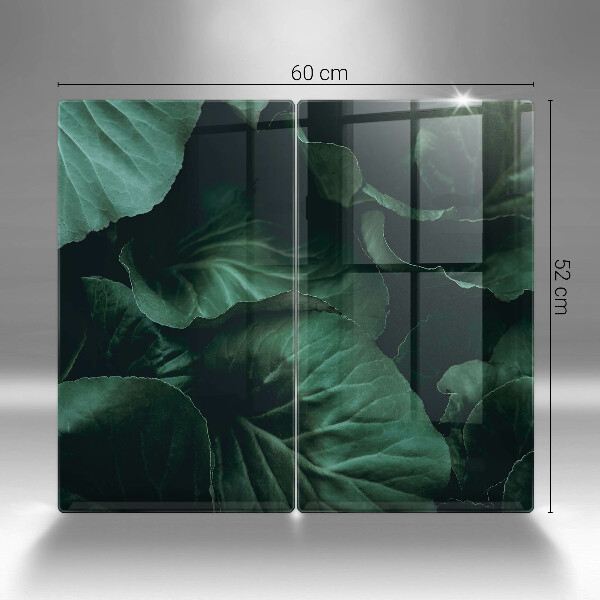 Skleněná deska za sporák Divoké tmavé listy