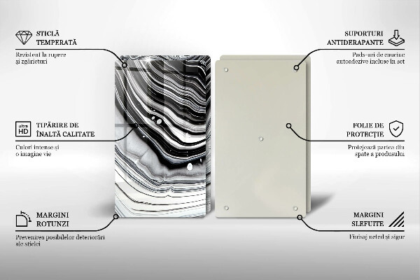 Sklo za varnou desku Inkoustová abstrakce