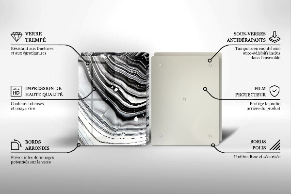 Sklo za varnou desku Inkoustová abstrakce