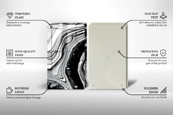 Sklo za varnou desku Inkoustová abstrakce