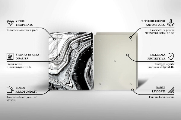Sklo za varnou desku Inkoustová abstrakce