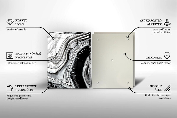 Sklo za varnou desku Inkoustová abstrakce