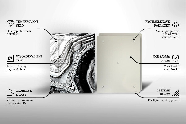 Sklo za varnou desku Inkoustová abstrakce