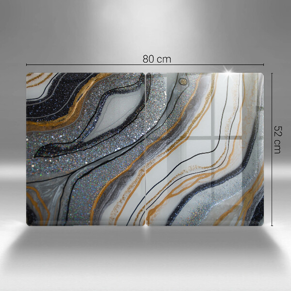 Sklo za varnou desku Skála se zlatem