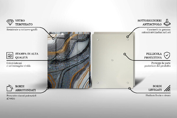 Sklo za varnou desku Skála se zlatem