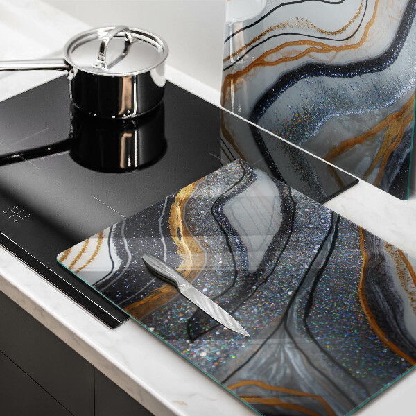 Sklo za varnou desku Skála se zlatem