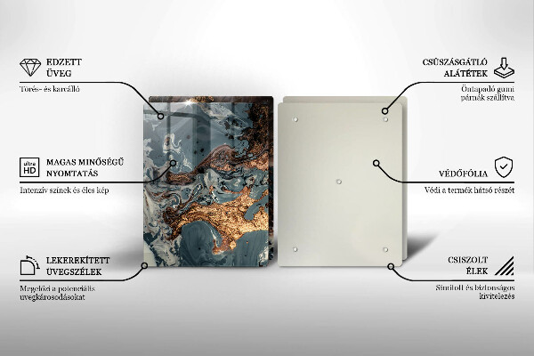 Sklo za varnou desku Zlatá skalní struktura