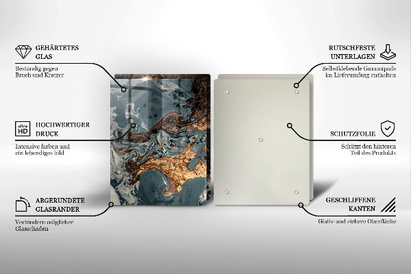 Sklo za varnou desku Zlatá skalní struktura