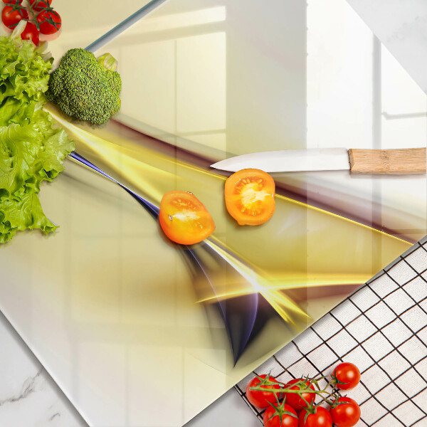 Skleněná deska za sporák Abstraktní linie světla