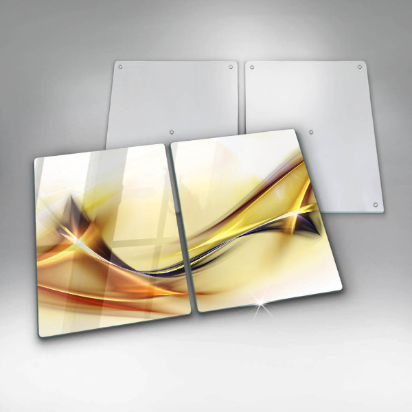 Skleněná deska za sporák Abstraktní linie světla
