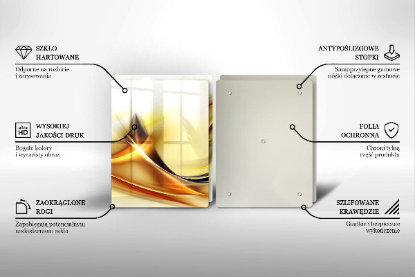 Skleněná deska za sporák Abstraktní linie světla