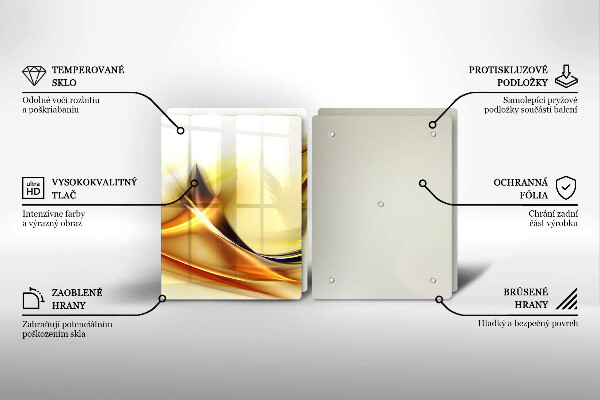 Skleněná deska za sporák Abstraktní linie světla