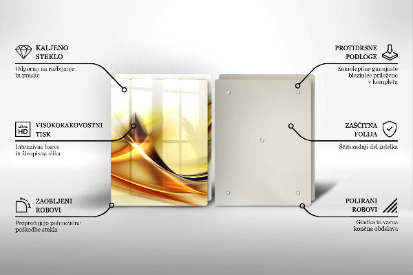 Skleněná deska za sporák Abstraktní linie světla