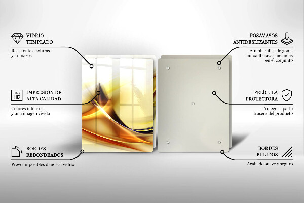 Skleněná deska za sporák Abstraktní linie světla