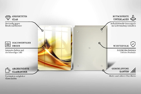 Skleněná deska za sporák Abstraktní linie světla