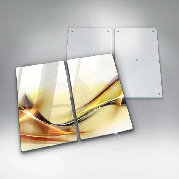 Skleněná deska za sporák Abstraktní linie světla