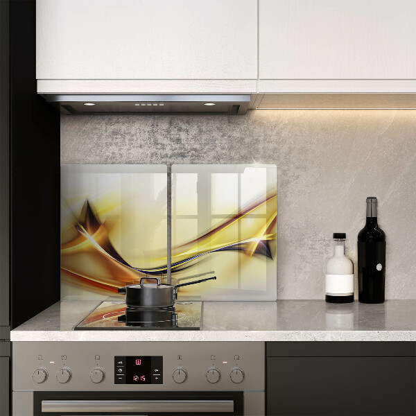 Skleněná deska za sporák Abstraktní linie světla