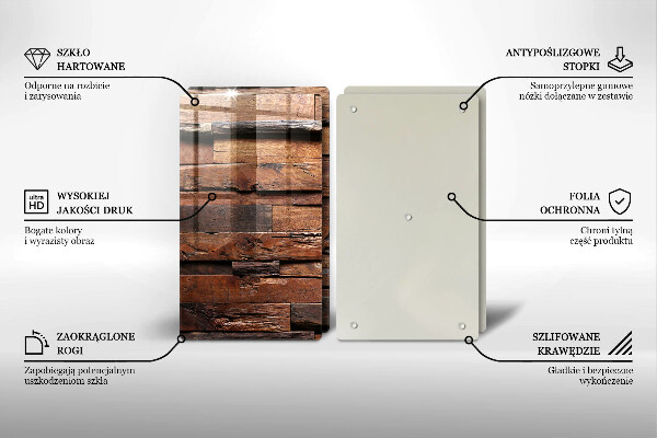 Skleněná deska za sporák Dekorativní dřevěné desky